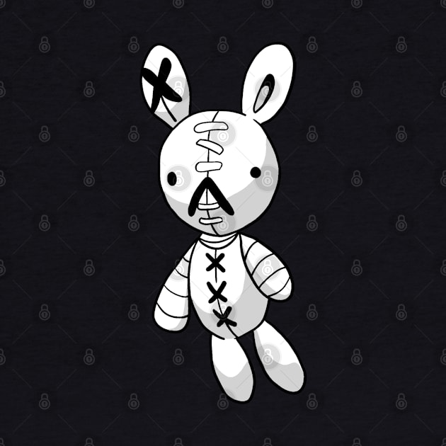 White Bunny Rabbit Doll Stitch Bandage Stitches Meiruko Lucky Charm by XTUnknown